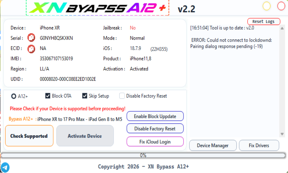 XN Bypass A12 + WIFI